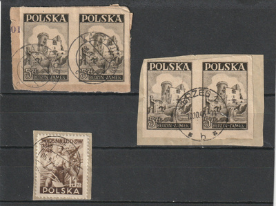 1946-48 Puolalaisia merkkejä leikkeleenä
