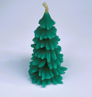 Mehiläisvahakynttilä kuusi - vihreä 2 -11 cm x 7 cm
