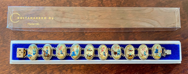 Vintage 10-Panel Persian "Storyteller" Miniature Bracelet
