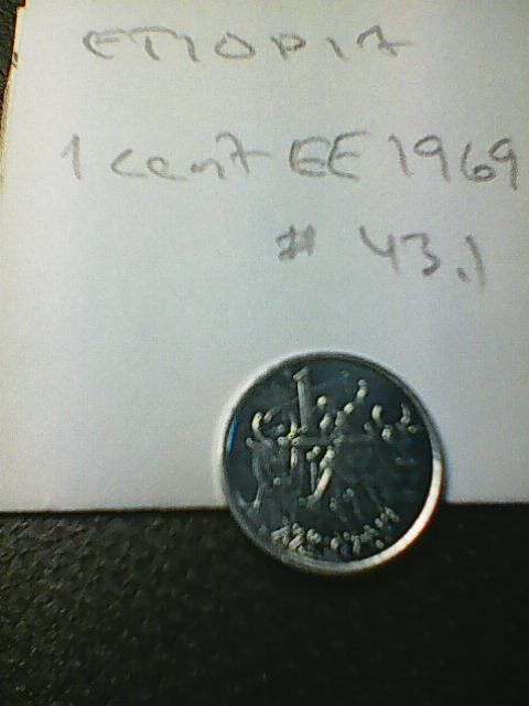 Etiopia 1 cent EE1969, km#43.1