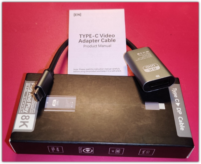 Uusi 8K 60Hz/4K 120Hz  USB C - Displayport muunnin #29919