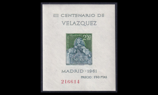 Espanja 1241BL17 ** Taidemaalari Velázquez (1961)