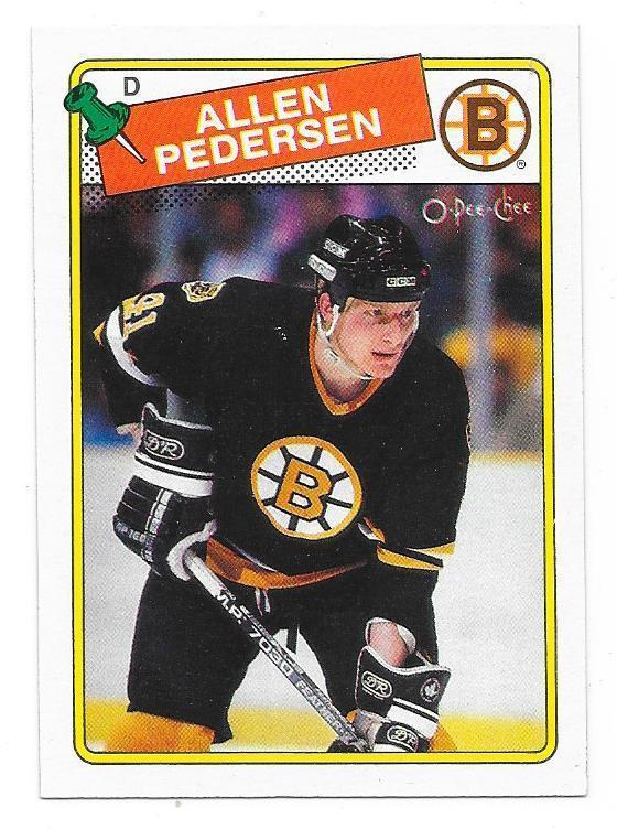 1988-89 OPC #103 Allen Pedersen Boston Bruins