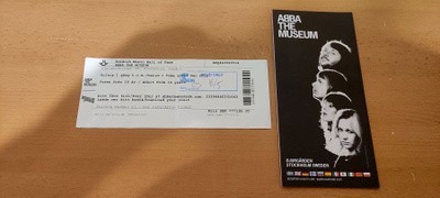 Abba museon pääsylippu ja esite