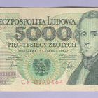 Puola 5000 Zlotych v.1982 P-150a - pikkukuva 1