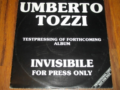 UMBERTO TOZZI - Invisibile - LP 1987 pop rock koelevy EX