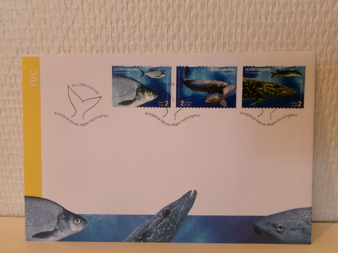 FDC- ensipäiväkuori - Maakuntakalat - 2003