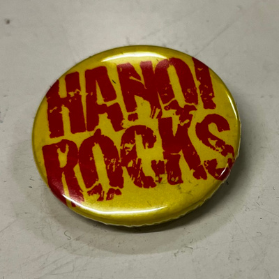 HANOI ROCKS Pinback Button Another Hostile Takeover Japan