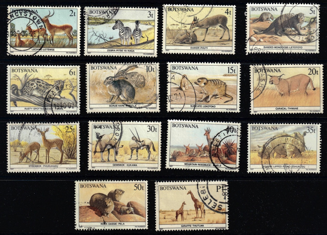 Botswana 1987 eläimiä o