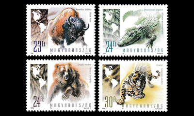 Unkari 4497-500 ** Amerikan eläimistö (1998)