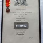 Vapaudenmitali 2. luokka Punaisen Ristin kera ja omistuskir - pikkukuva 3