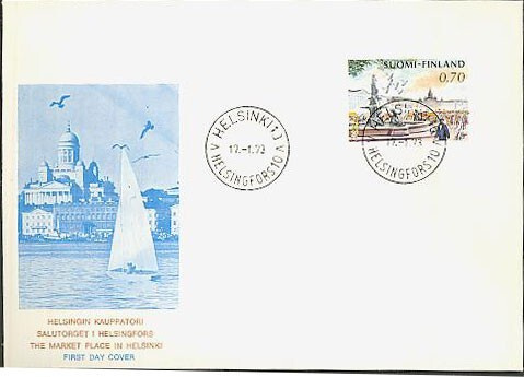 1973 70p Havis Amanda ensipäivä, pvm-leima