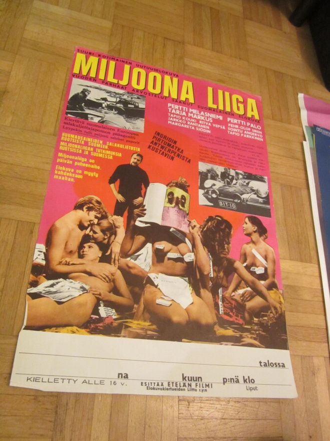 VANHA ORIG ELOKUVAJULISTE MILJOONA LIIGA