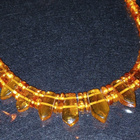 Vintage hoidettua meripihka kaulakoru Amber - pikkukuva 4