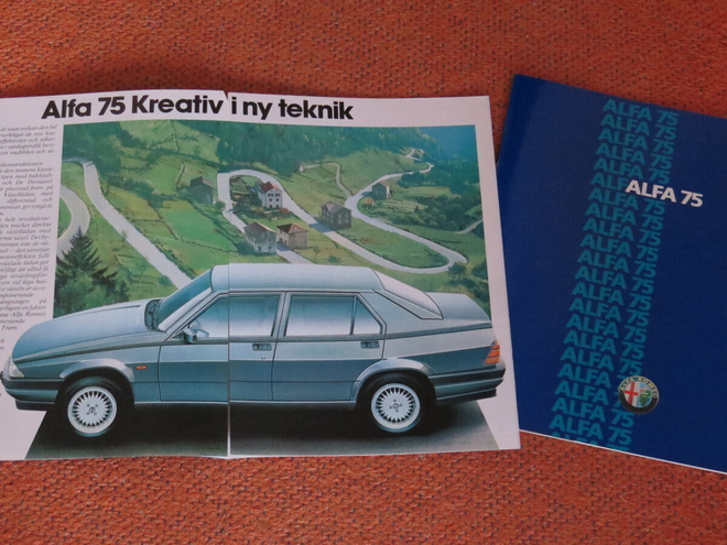 1987 Alfa Romeo 75 esite - KUIN UUSI
