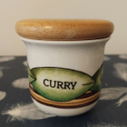 Vanha Arabia Curry maustepurkki puukannella - pikkukuva 1