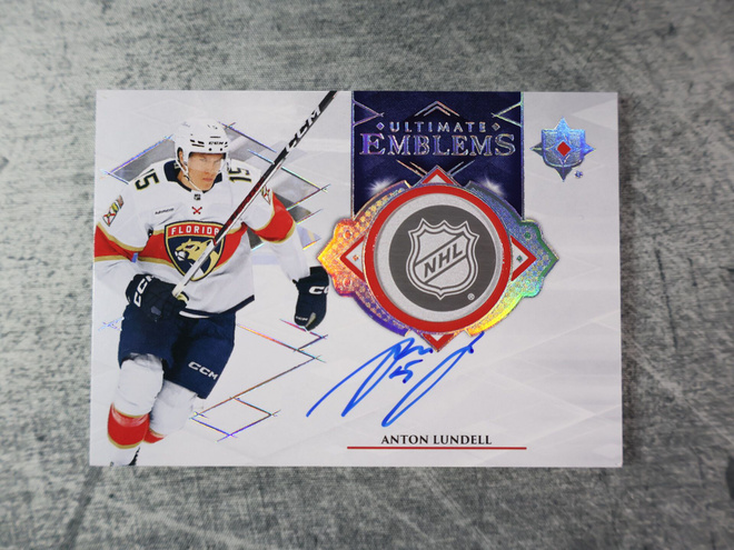 Anton Lundell 2023-24 Ultimate Emblems Auto