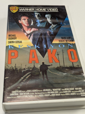 Keskiyön Pako (VHS) "Midnight Ride" Michael Dudikoff