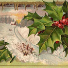 ANTIIKKIKORTTI / Luminen maisema ja mistelit. 1900-l. UPEA!! - pikkukuva 1
