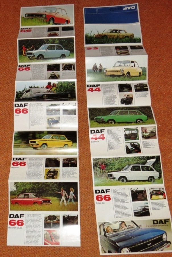 1973 DAF 66 esite - KUIN UUSI - 20 sivua