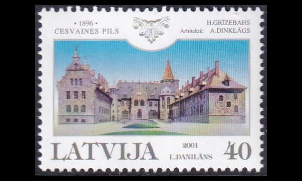 Latvia 555C ** Linna (13 1/4:14) (2001)