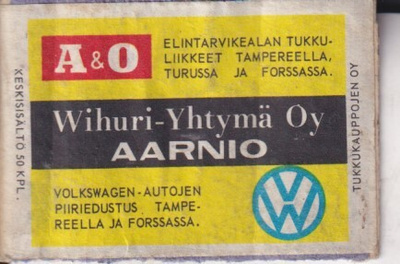 Aarnio. Wihuri - Yhtymä Oy. A & O. Volkswagen    ,  s69