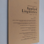 International Journal of Applied Linguistics : Vol 1 No 1... - pikkukuva 1