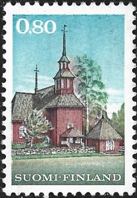 1970 M-63 Keuruun kirkko 0,80 Paperi xHa3  ** LaPe 671