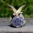 Hopeinen SA - Ilmailu merkki. Halkaisija - 21 mm. Ehjät emal - pikkukuva 2