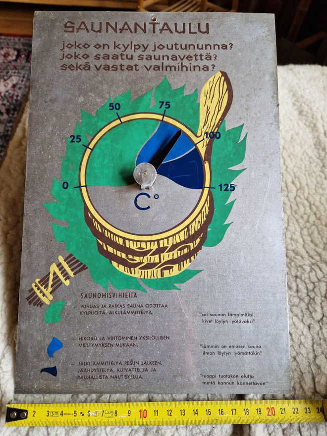 Saunamittari/ Saunataulu harvinainen