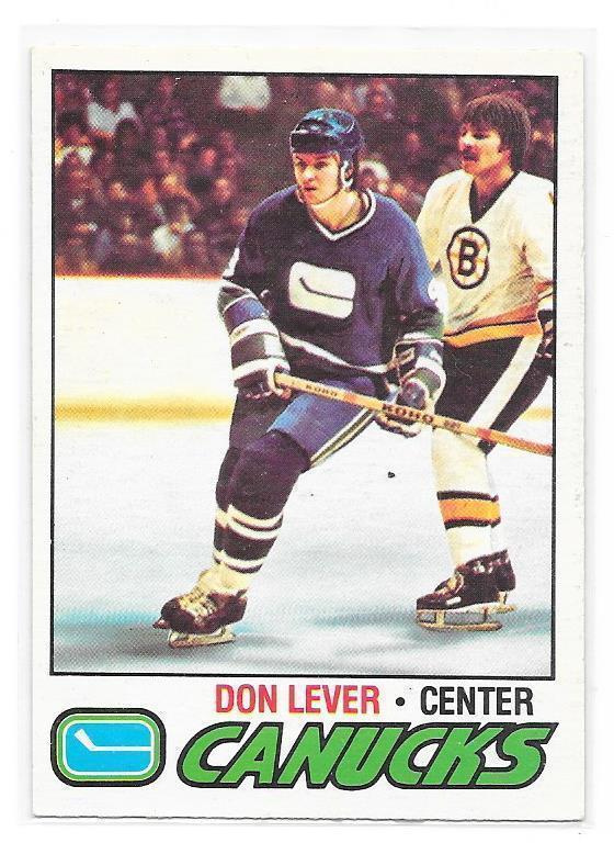 1977-78 OPC #111 Don Lever Vancouver Canucks