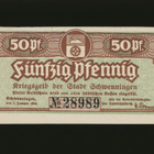 Saksa Notgeld 50 Pfennig, Schwenningen 7.1.1919 - pikkukuva 1