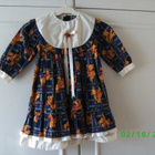 Kaunis nallekuvioinen vintage mekko koko n.98-100cm - pikkukuva 1