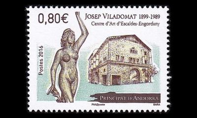 Andorra Fr 803 ** Kuvanveistäjä Josep Viladomat (2016)