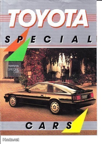 Toyota urheiluautot -esite, 1986