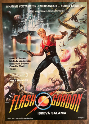 Vanha elokuvajuliste: Flash Gordon - iskevä salama