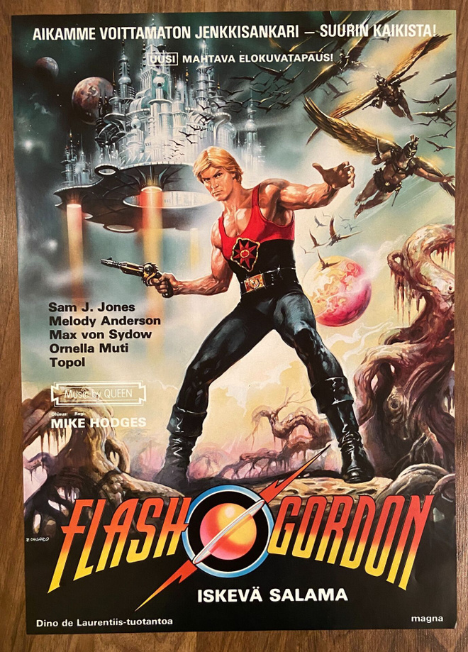Vanha elokuvajuliste: Flash Gordon - iskevä salama