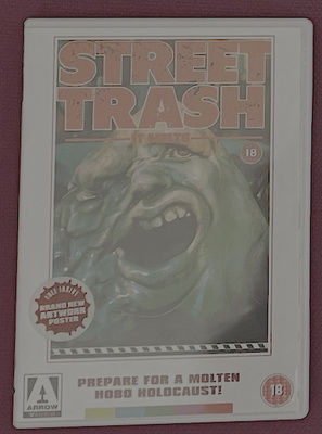 Street Trash tupla-DVD (UK Arrow Video) booklet + poster