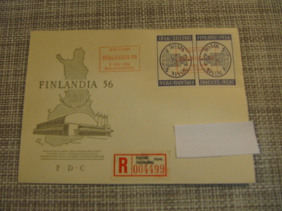 FDC Suomen postimerkki 100 -vuotta  7.VII.1956.