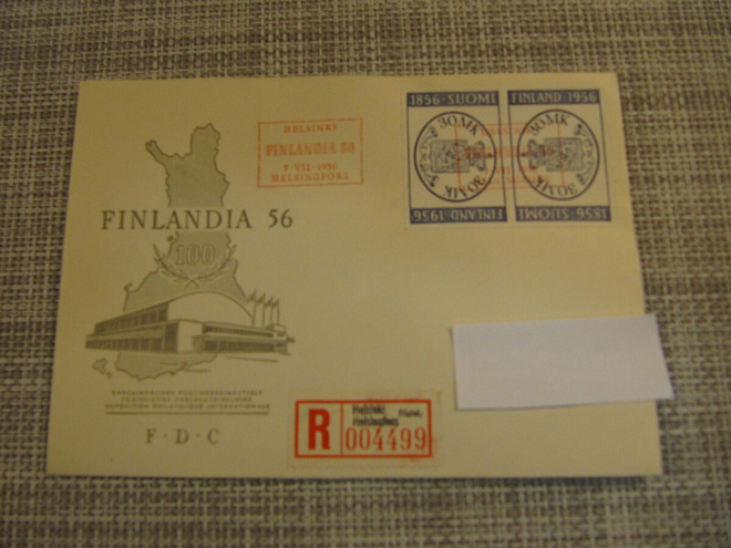 FDC Suomen postimerkki 100 -vuotta  7.VII.1956.