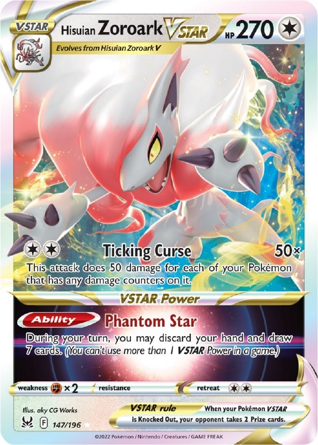 Hisuian Zoroark VSTAR 147/196 - Lost Origin - NM/M