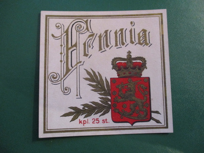 TUPAKKA ETIKETTI - FENNIA 25 KPL H-646