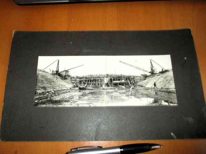 Saimaan kanava  n 1930 * valokuva 21x8cm kartongilla