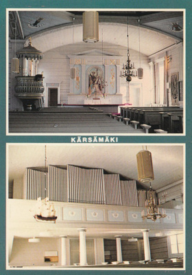 KIRKKOKORTTI - KÄRSÄMÄEN KIRKKO - SISÄKUVA