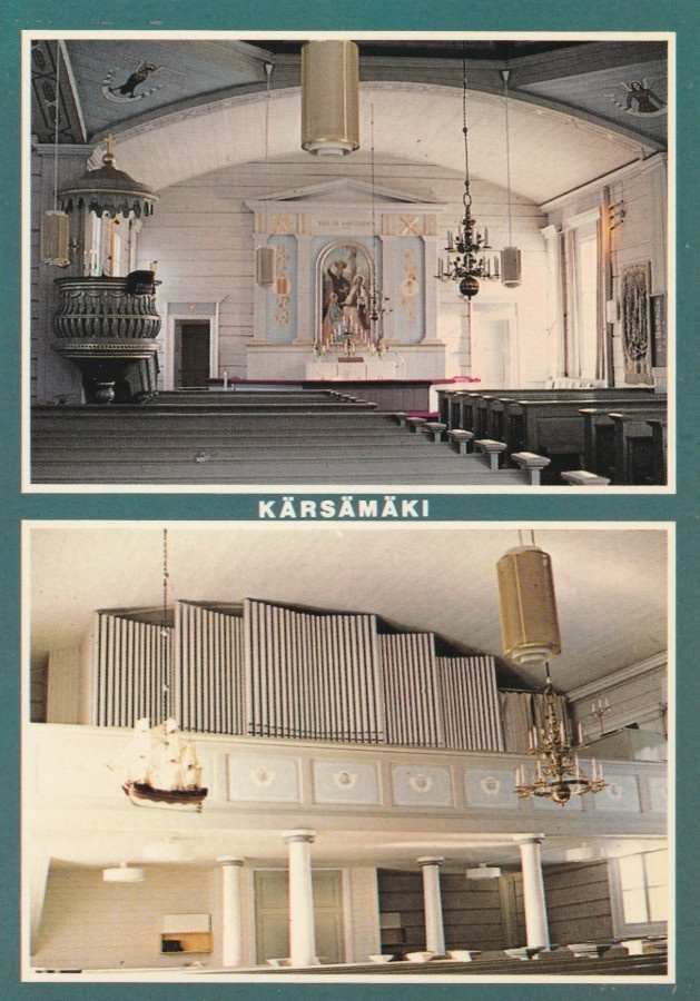 KIRKKOKORTTI - KÄRSÄMÄEN KIRKKO - SISÄKUVA
