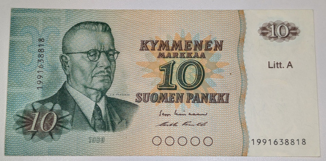 10 Markkaa 1980 Litt. A korvaava 1991638818