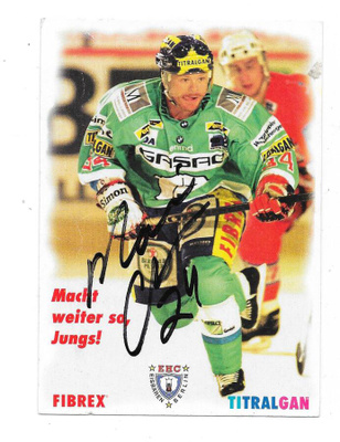 1997-98 Eisbären Berlin TeamIssued # Mario Chitaroni AUTO