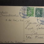 Inga Fagerholm tyylikäs kukkakortti nro 164/10 , v. 1951 - pikkukuva 3