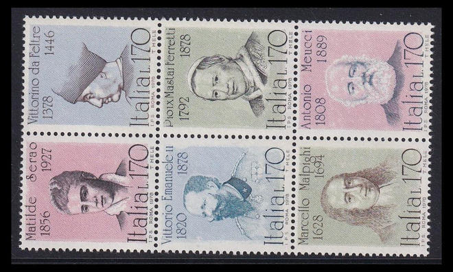 Italia 1613-8 ** Merkkihenkilöitä (1978)