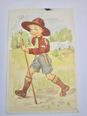 VANHA Postikortti Partio Kulkenut Kenttäposti 1941